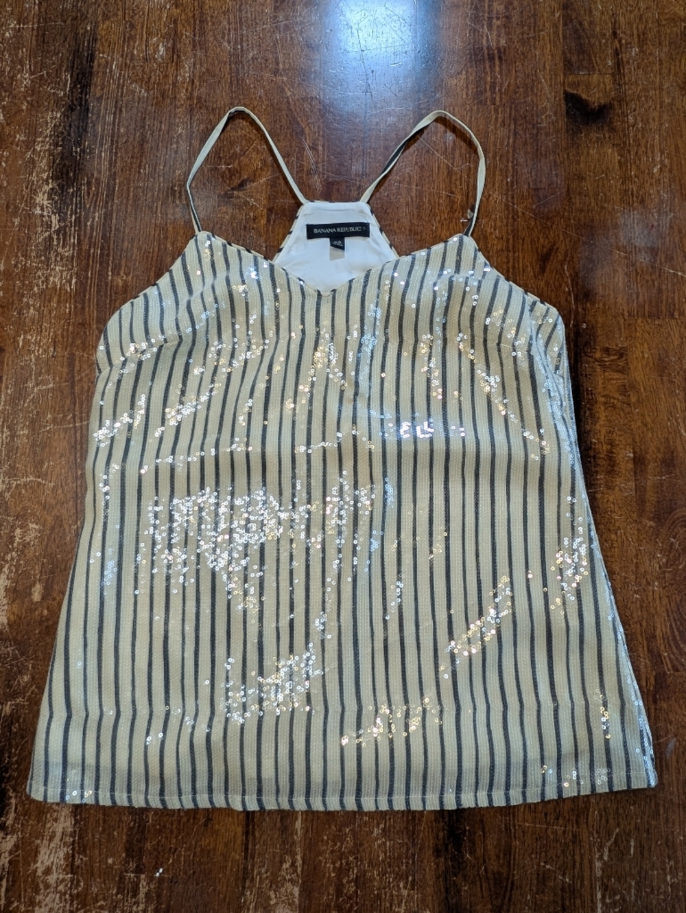 Banana Republic Tank Top Spaghetti Strap Sequin Club Festival Party Shirt XS